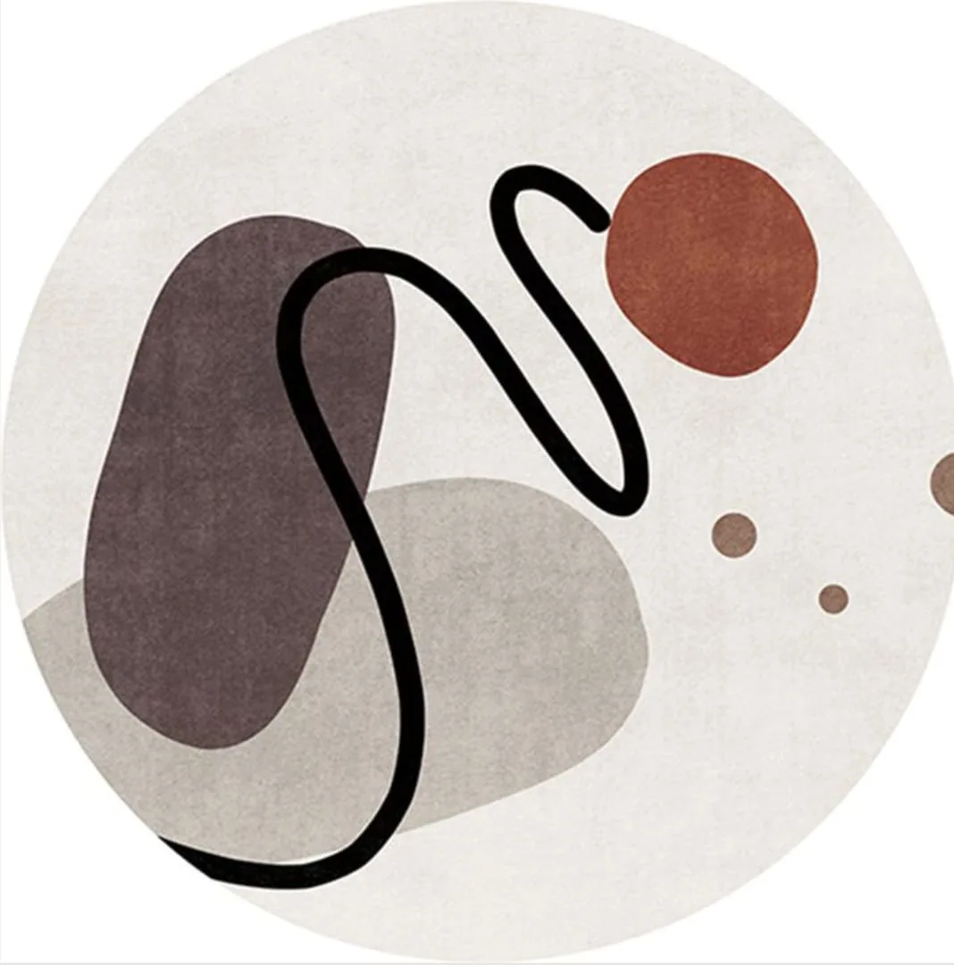 Abstract circular rug