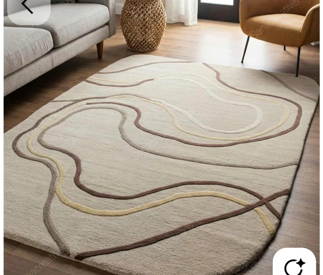 Neutral designer rug