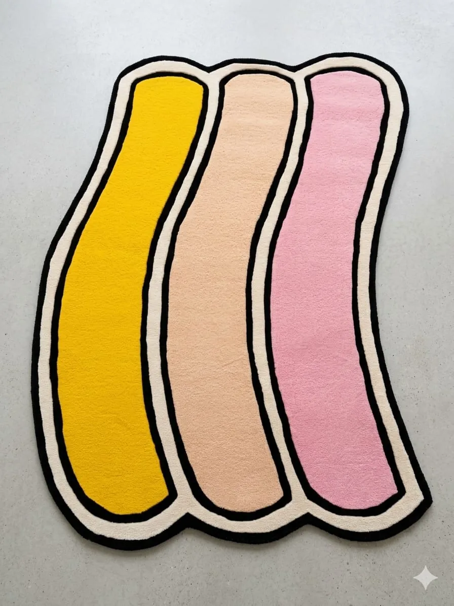 Colourful shaped mat
